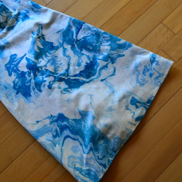 Anthropologie Maeve Marbled Waters Dress White Blue Size 4 - Picture 4 of 13